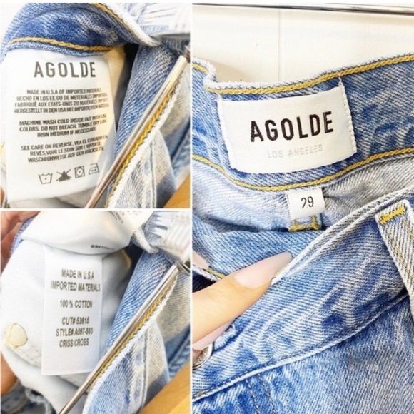 Agolde Crisscross Upsized High Rise Jeans in Suburbia 29 - Picture 7 of 11